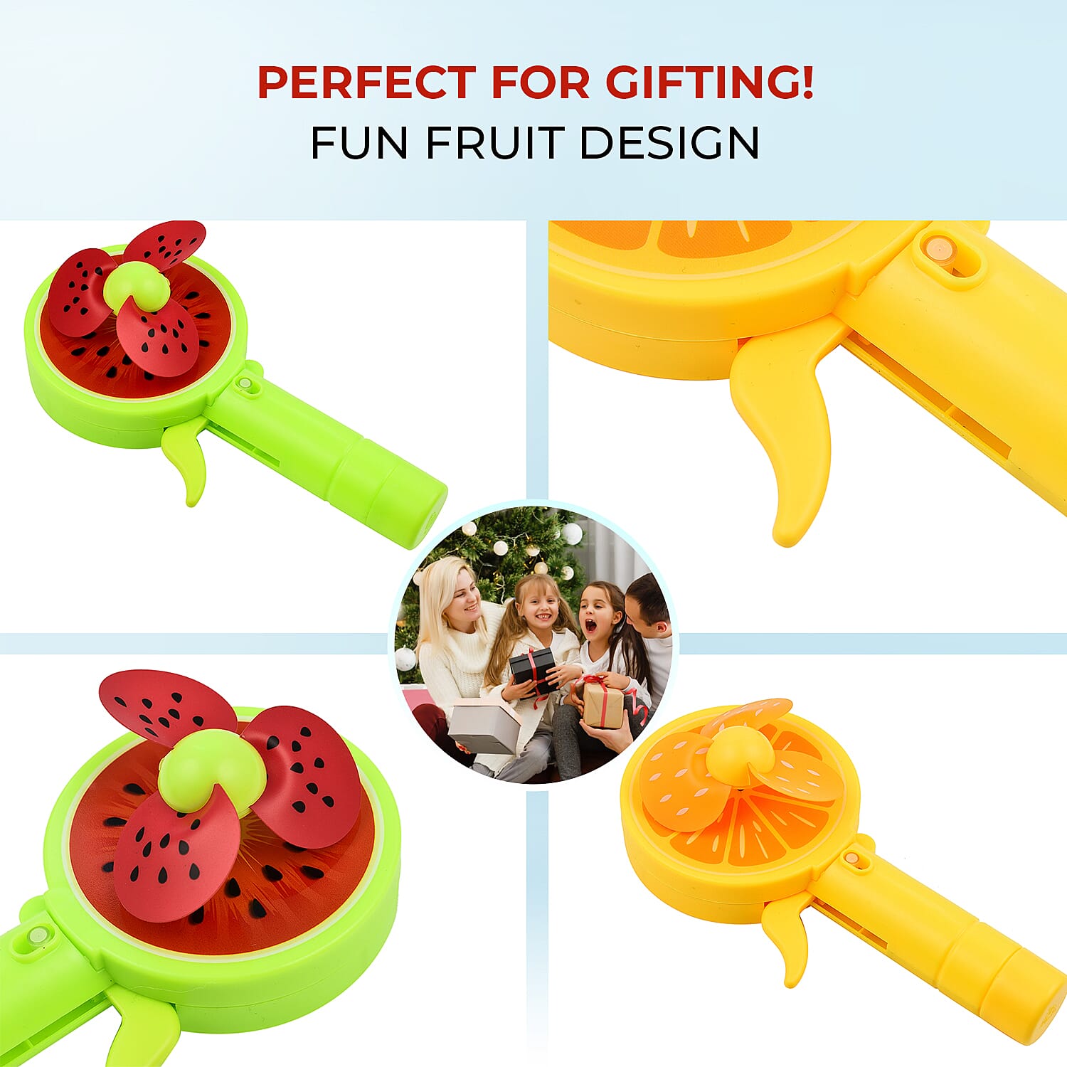 Set of 2 OXYCool Mini Fruit Handheld Fans 4283568 7