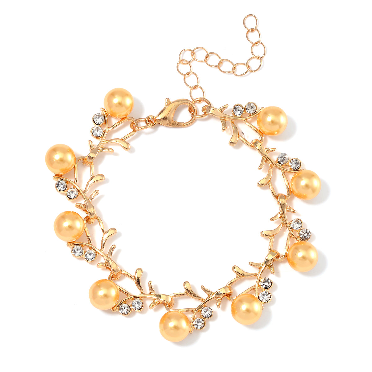 2 Piece Set - Pink Shell Pearl Bracelet (Size - 6.5-1.5 Ext) and Earring with Push Back in Rose Gold Tone 45.10 Ct. 4287481 3