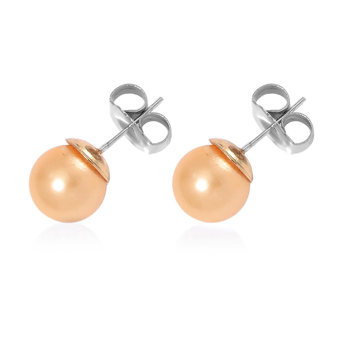 2 Piece Set - Pink Shell Pearl Bracelet (Size - 6.5-1.5 Ext) and Earring with Push Back in Rose Gold Tone 45.10 Ct. 4287481 7