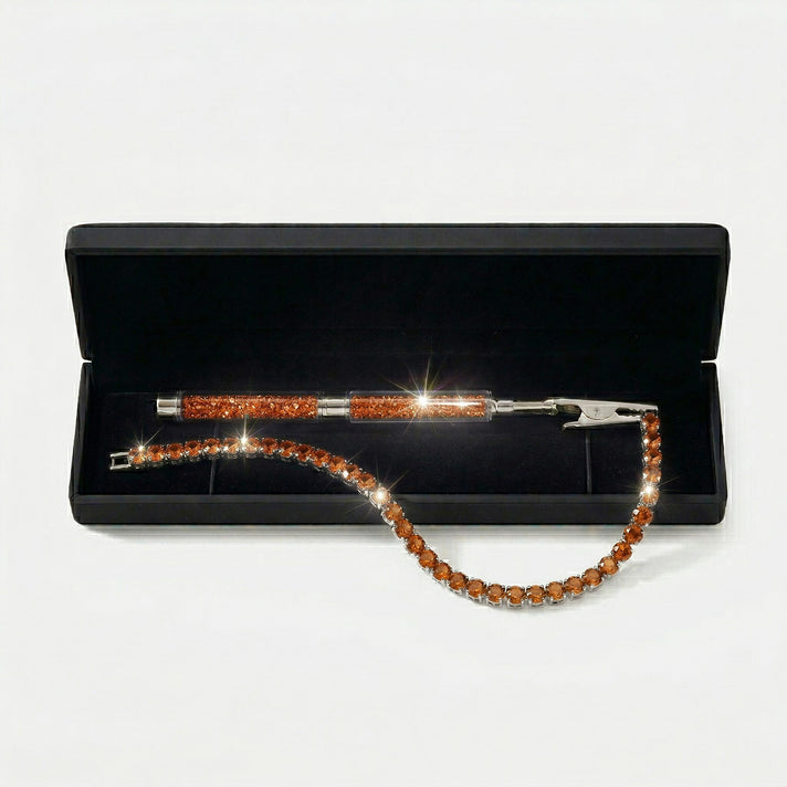 3 Piece Set of Yellow Crystal Bracelet (7.5 Inch) with Bracelet Buddy and Bracelet Box 70.00 Ct. V32624097 1
