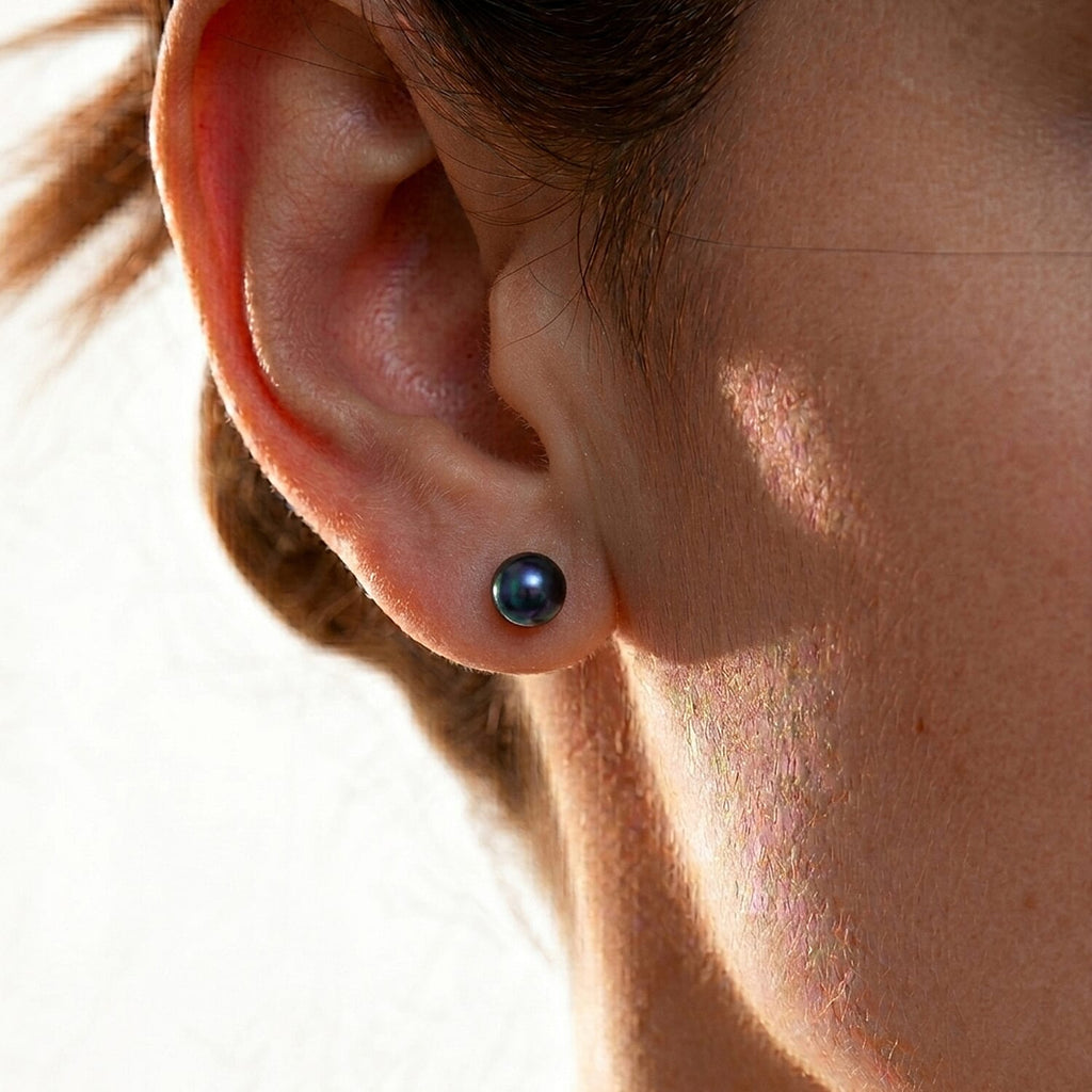 WOW Deal - Set of 5 - Multi Colour Fresh Water Pearl Stud Earrings with Push Backs 12.50 Ct._4313892_3
