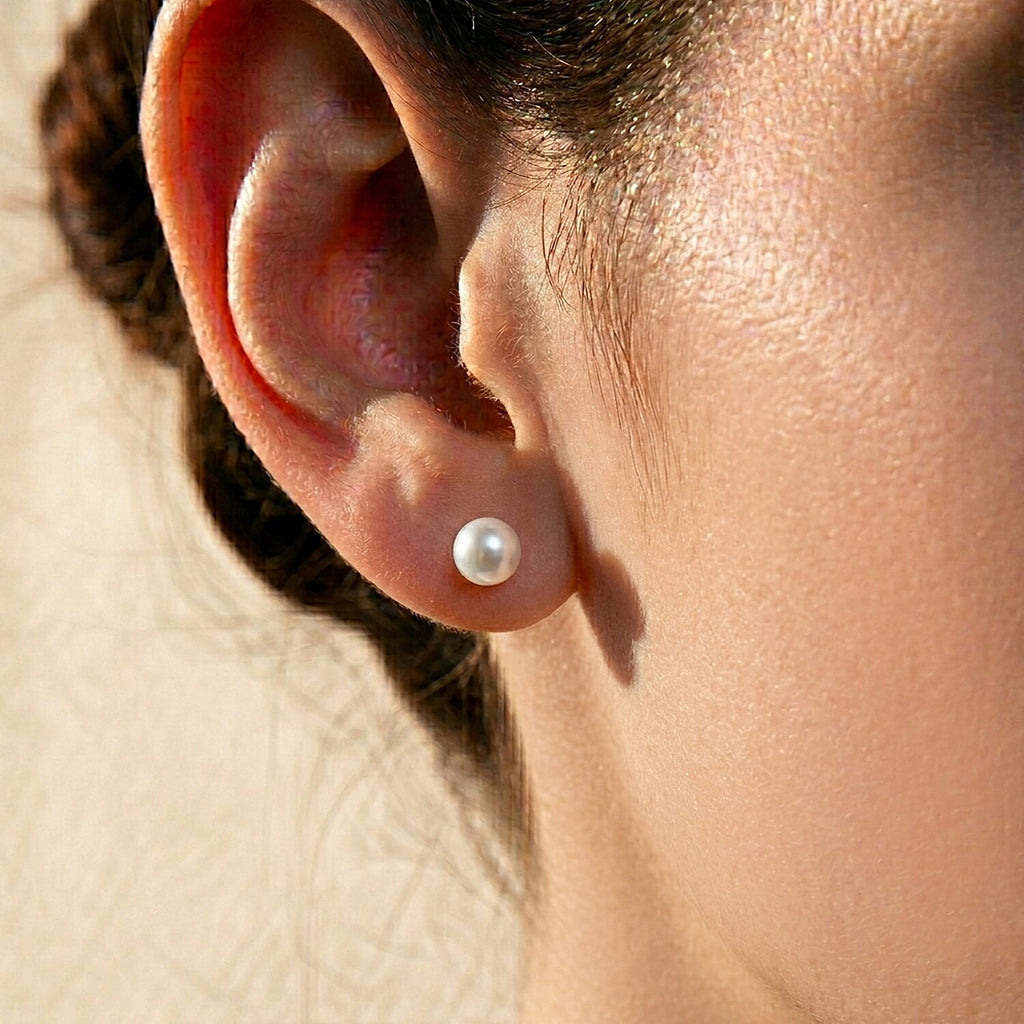WOW Deal - Set of 5 - Multi Colour Fresh Water Pearl Stud Earrings with Push Backs 12.50 Ct._4313892_5