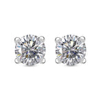 THE ULTIMATE BRIDAL SET - Moissanite Solitaire Ring, Pendant & Stud Earrings with Push-Post in Rhodium Overlay Sterling Silver 2.38 Ct._4322745_7