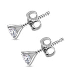 THE ULTIMATE BRIDAL SET - Moissanite Solitaire Ring, Pendant & Stud Earrings with Push-Post in Rhodium Overlay Sterling Silver 2.38 Ct._4322745_8