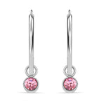 5 Piece Set - Golden & Multi Color Crystal Charms and Earrings with Clasp_4325612