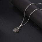 Green Diamond & White Diamond Pendant with Chain (Size - 20) in Rhodium Overlay Sterling Silver 0.53 Ct._4325810_1