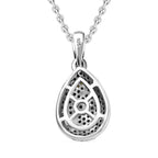 Green Diamond & White Diamond Pendant with Chain (Size - 20) in Rhodium Overlay Sterling Silver 0.53 Ct._4325810_4