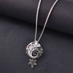 Green & White Diamond Chameleon Motif Pendant with Chain (Size 20) in Rhodium Overlay Sterling Silver 0.70 Ct, Silver Wt. 6.86 Gms._4325839_2