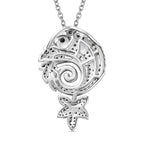 Green & White Diamond Chameleon Motif Pendant with Chain (Size 20) in Rhodium Overlay Sterling Silver 0.70 Ct, Silver Wt. 6.86 Gms._4325839_4