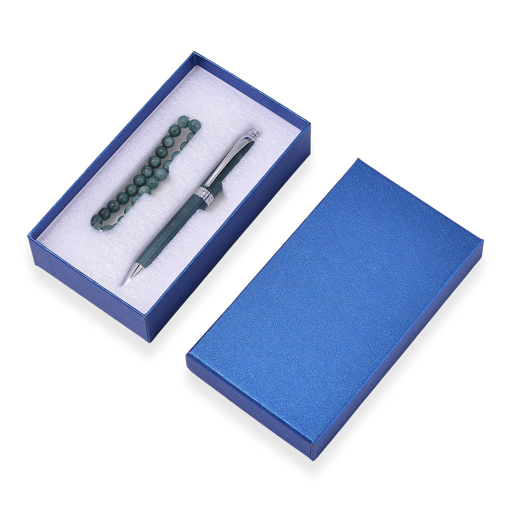 Natural Type A Jadeite Bracelet with a Jadeite Pen 305.00 Ct._4336106_7