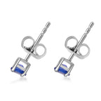 3 Piece Set - Tanzanite, White Zircon Earring & Solitaire Pendant and Ring in Rhodium Overlay Sterling Silver 1.24 Ct._4337540_6