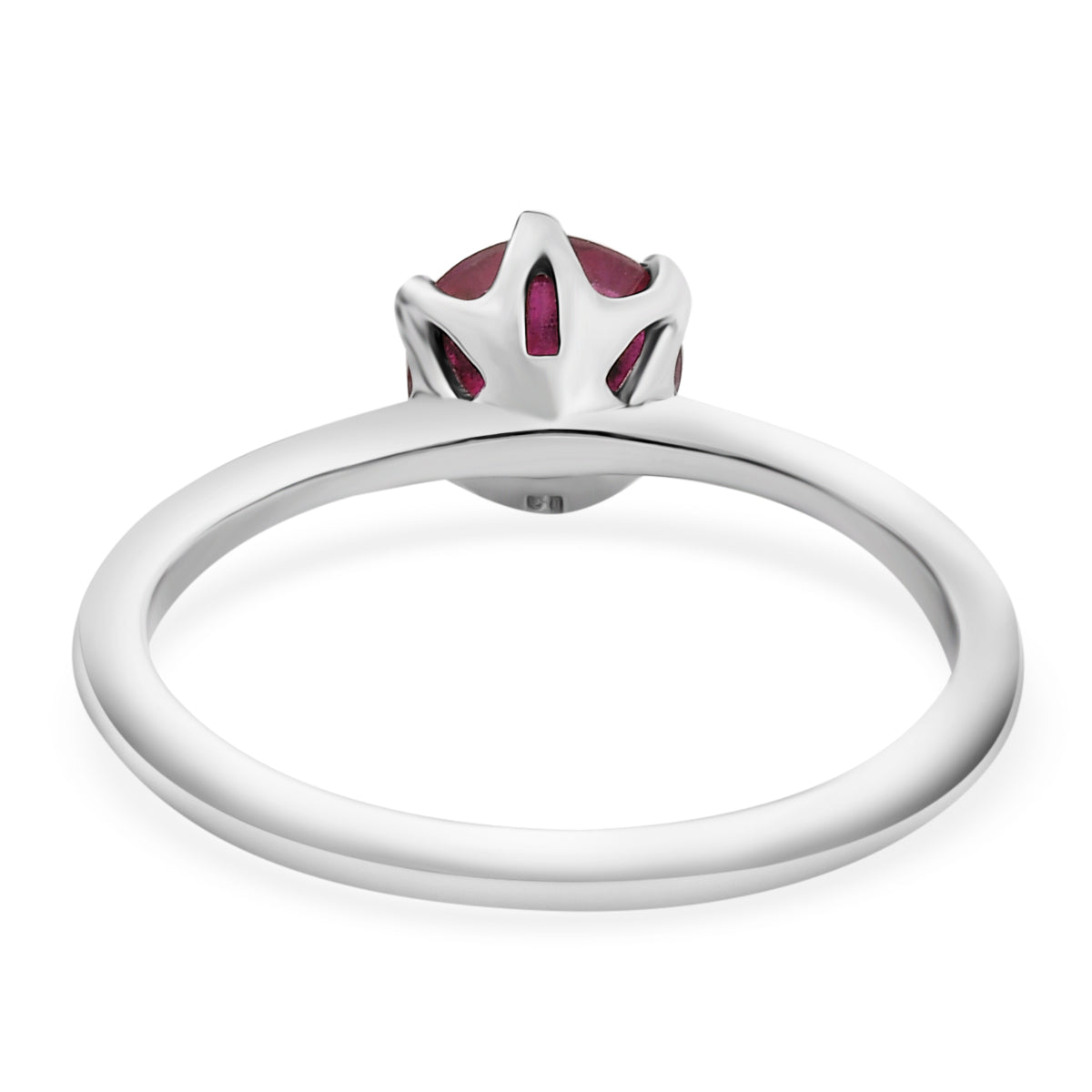 3 Piece Set - African Ruby Solitaire Stud Push Post Earring, Pendant and Solitaire Ring in Rhodium Overlay Sterling Silver 4.37 Ct. V32640166 14