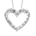 Luxuriant Lab Grown Diamond (SI/GH) Heart Pendant with Chain (Size 20) in Rhodium Overlay Sterling Silver 1.00 Ct._4357011_4