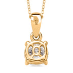 D'Joy - Moissanite Solitaire Pendant with Chain (Size 20) in 18K Vermeil Yellow Gold Plated Sterling Silver 1.00 Ct._4357437_4