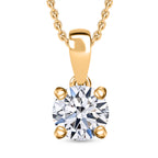 Luxuriant Diamond Lab Grown Diamond (SI-G/H) Pendant with Chain (Size 20) in 18K Vermeil Yellow Gold Plated Sterling Silver 1.02 Ct._4369887