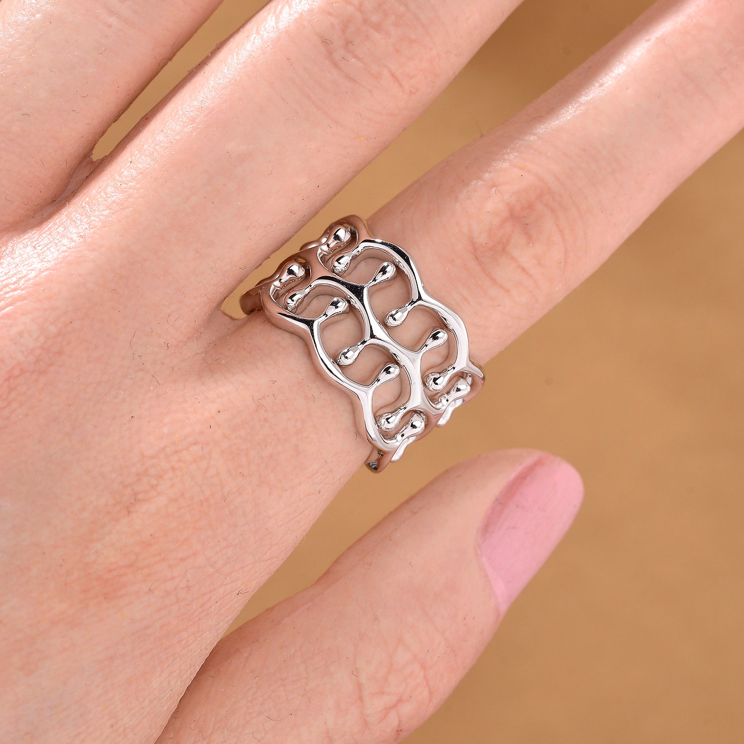 LUCY Q Drip Collection - Set of 3 - Ring in Rhodium Overlay Sterling Silver 4374972 2