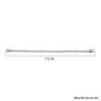 2 Piece Set Moissanite Bracelet & Earrings (Size 8) with GB Lock Box in Rhodium Overlay Sterling Silver 11.25 Ct, Silver Wt. 9.05 Gms._4375303_3