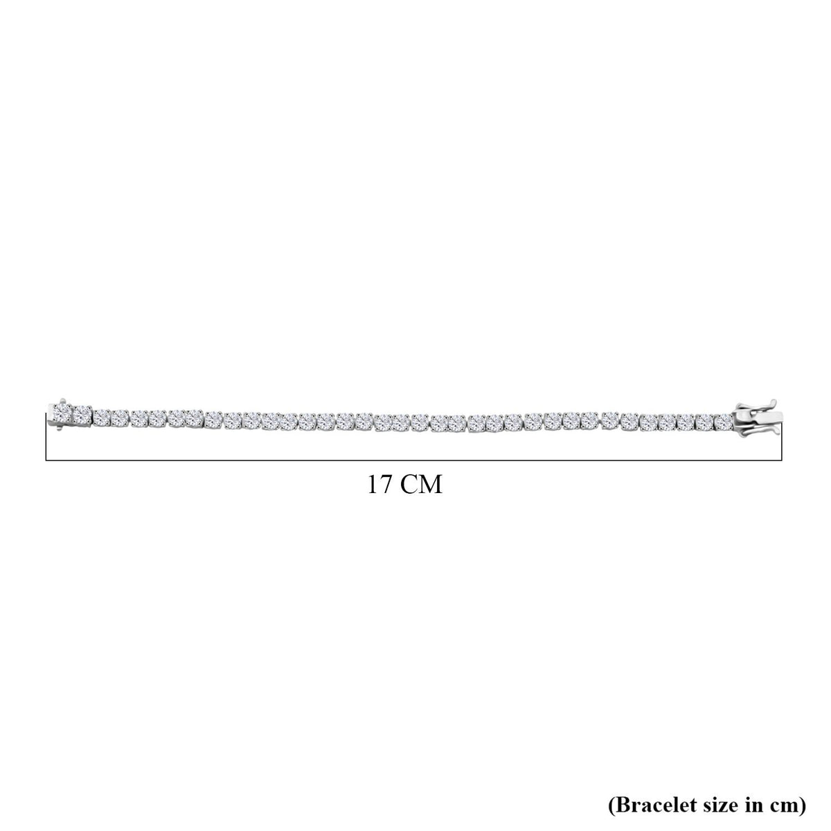 2 Piece Set Moissanite Stud Earrings and Tennis Bracelet (Size 8) with GB Lock Box in Rhodium Overlay Sterling Silver 11.25 Ct. V32562275 3