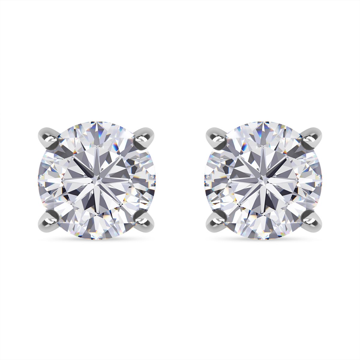 2 Piece Set Moissanite Stud Earrings and Tennis Bracelet (Size 8) with GB Lock Box in Rhodium Overlay Sterling Silver 11.25 Ct. V32562275 4