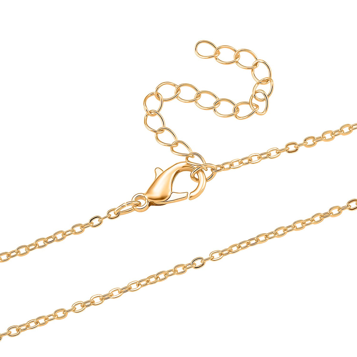 Austrian Green Crystal Solitaire Pendant with Chain (Size 20-2 Ext) with Lobster Clasp in Yellow Gold Tone 4387924 7