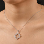 Luxuriant Lab Grown Diamond Pendant with Chain (Size 20) in Rhodium Overlay Sterling Silver 0.33 Ct._4388249_1