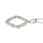 Luxuriant Lab Grown Diamond Pendant with Chain (Size 20) in Rhodium Overlay Sterling Silver 0.33 Ct._4388249_3