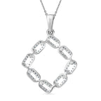 Luxuriant Lab Grown Diamond Pendant with Chain (Size 20) in Rhodium Overlay Sterling Silver 0.33 Ct._4388249_4