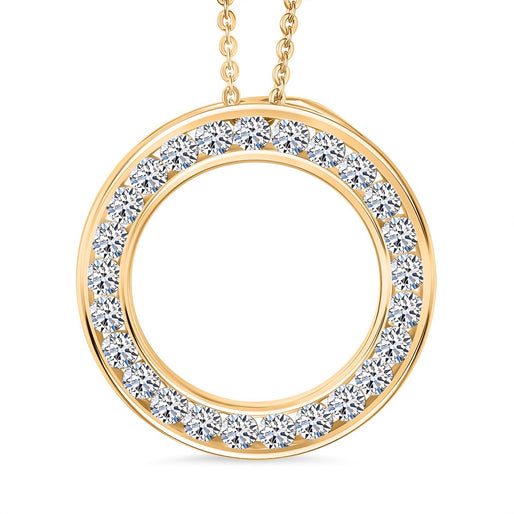 Lab Grown Diamond Pendant with Chain in Sterling Silver