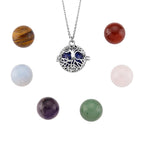 Lapis Lazuli, African Amethyst, Green Aventurine, Red Agate, Rose Quartz, Opalite & Yellow Tigers Eye Pendant with Chain (Size 20 + 2 Ext) with Lobster Clasp in Yellow Gold Plated 70.00 Ct._4389618