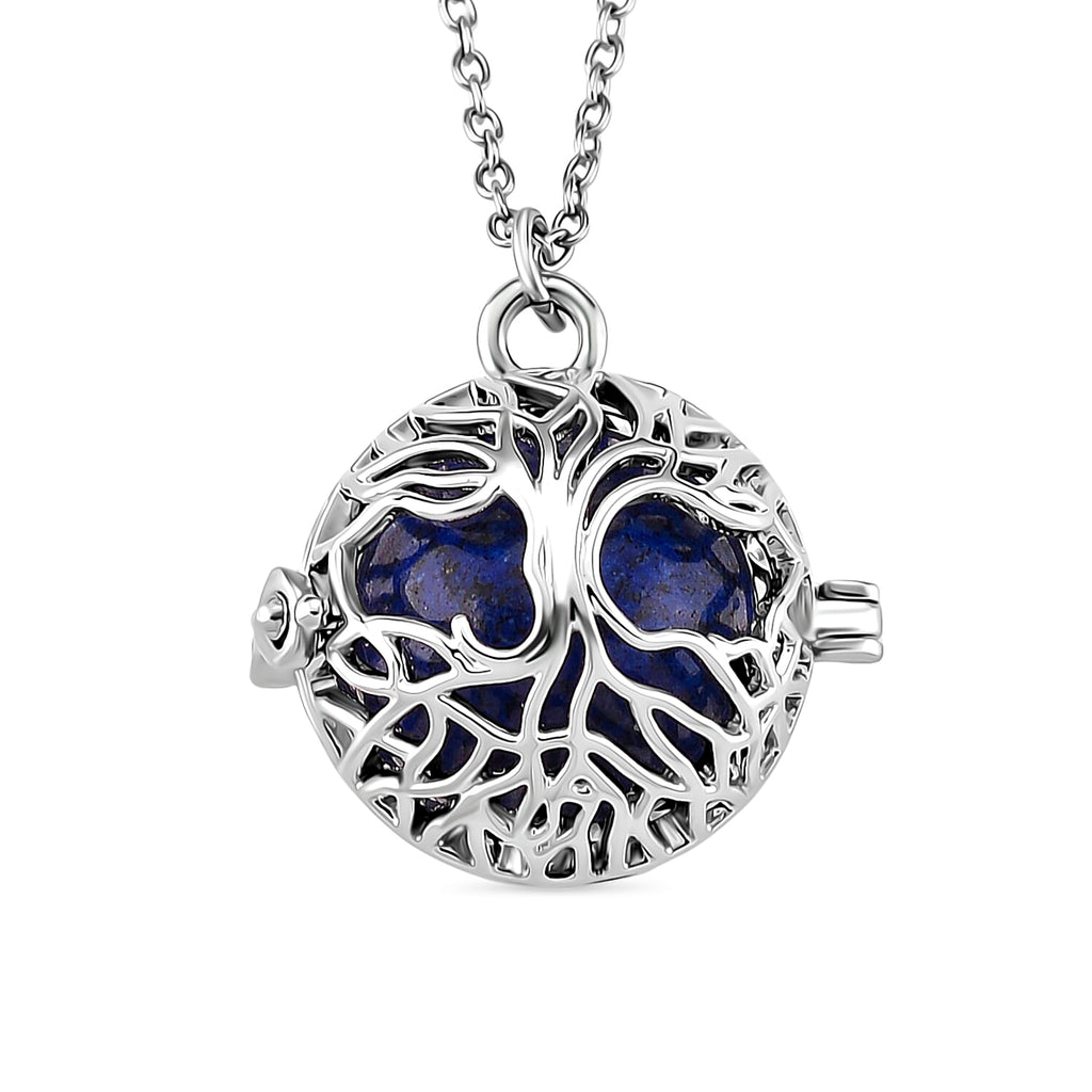 Lapis Lazuli, African Amethyst, Green Aventurine, Red Agate, Rose Quartz, Opalite & Yellow Tigers Eye Pendant with Chain (Size 20 + 2 Ext) with Lobster Clasp in Yellow Gold Plated 70.00 Ct._4389618_3