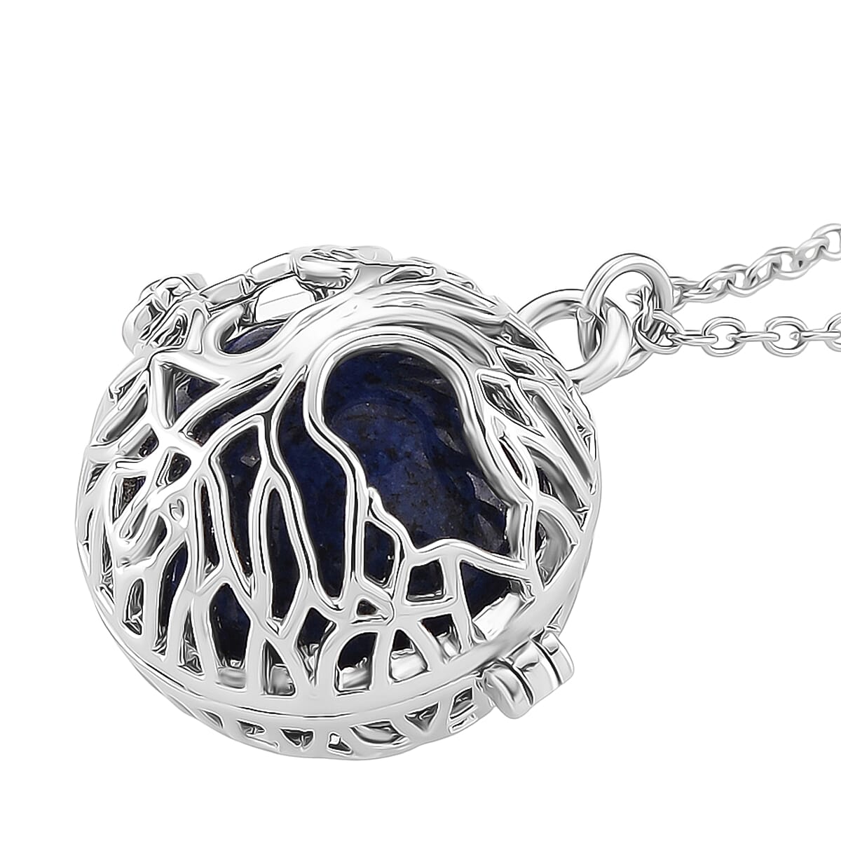 Lapis Lazuli, African Amethyst, Green Aventurine, Red Agate, Rose Quartz, Opalite &amp; Yellow Tigers Eye Pendant with Chain (Size 20 + 2 Ext) with Lobster Clasp in Yellow Gold Plated 70.00 Ct. V32701524 5