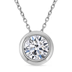 Luxuriant Diamond SGL Certified Lab Grown Diamond (SI-GH) Pendant with Chain (Size 18-20) in Rhodium Overlay Sterling Silver 1.00 Ct.