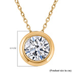 Luxuriant Diamond SGL Certified Lab Grown Diamond (SI-GH) Pendant with Chain (Size 18-20) in Vermeil Yellow Gold Plated Sterling Silver 1.00 Ct.