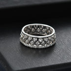 Set of 2 - Luxuriant Lab Grown Diamond (SI-GH) Stackable Ring in Rhodium Overlay Sterling Silver 1.00 Ct._4392757_1