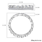 Set of 2 - Luxuriant Lab Grown Diamond (SI-GH) Stackable Ring in Rhodium Overlay Sterling Silver 1.00 Ct._4392757_6