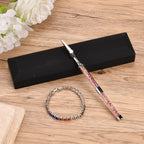 2 Piece Set - Austrian Multi Colour Crystal Bracelet (Size 7.5) & Bracelet Buddy 70.00 Ct._4392975_1
