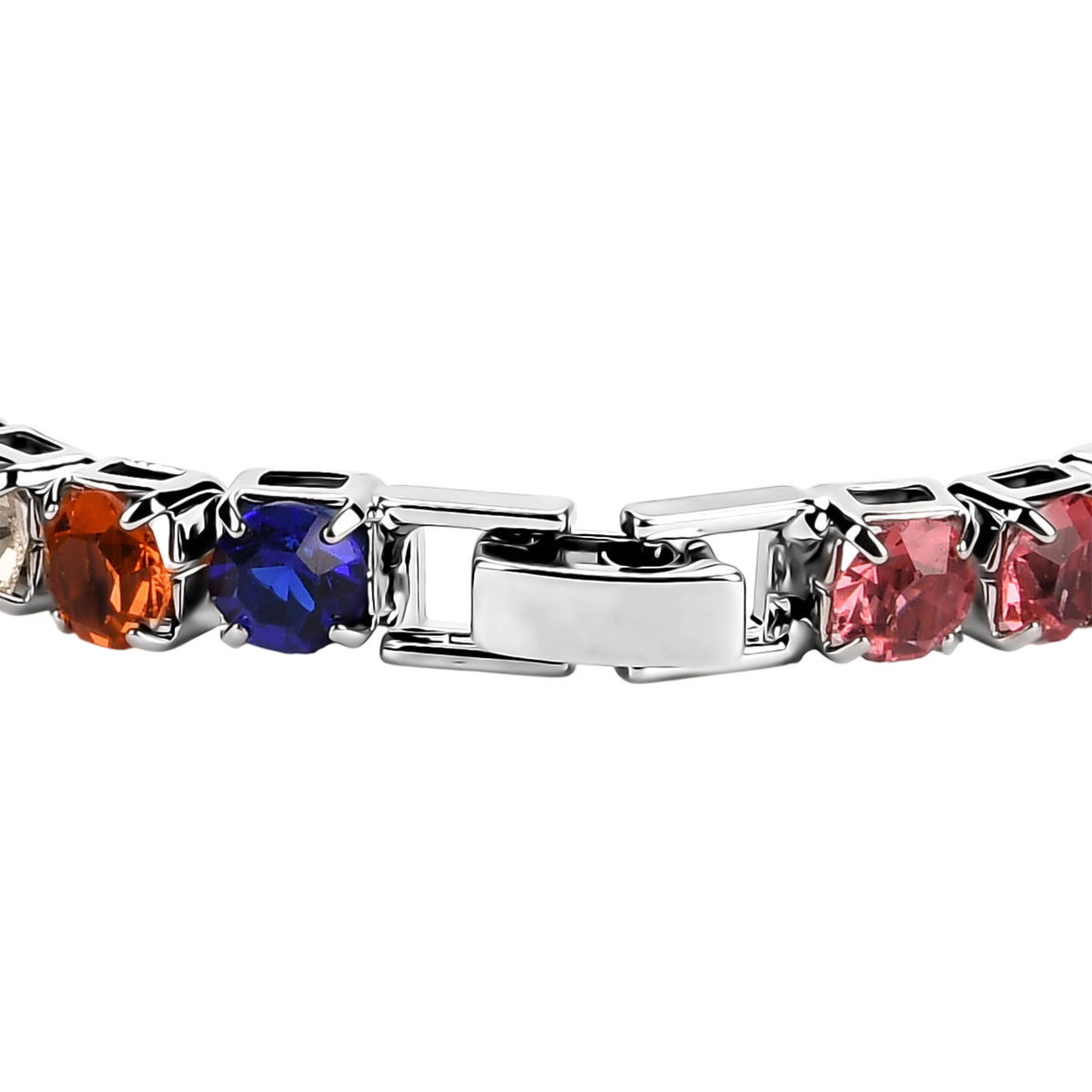 2 Piece Set - Austrian Multi Colour Crystal Bracelet (Size 7.5) &amp; Bracelet Buddy 70.00 Ct. V32517462 6