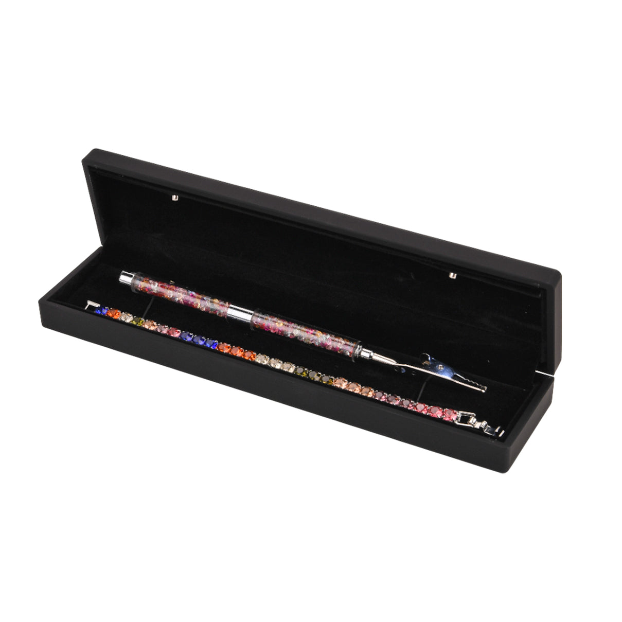2 Piece Set - Austrian Multi Colour Crystal Bracelet (Size 7.5) &amp; Bracelet Buddy 70.00 Ct. V32517462 8