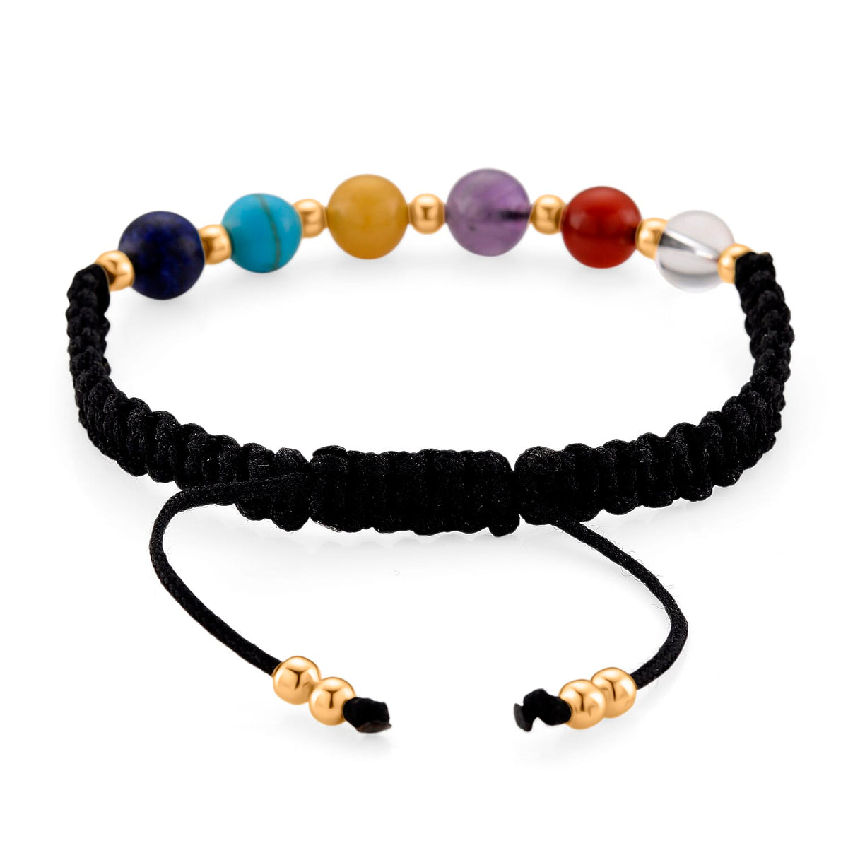 Tucson Find- 2 Piece Set - Framed Multi Gemstone and Seven Chakra Gemstone Bracelet (Size 7.5 Stretchable) 150.00 Ct. 4393115 4