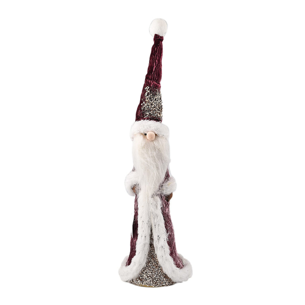 44 Cm Traditional Santa - Burgundy