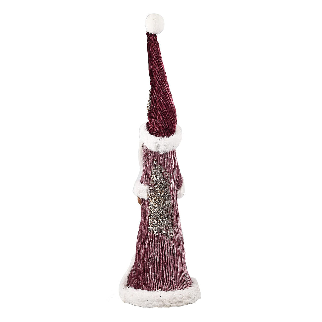 44 Cm Traditional Santa - Burgundy