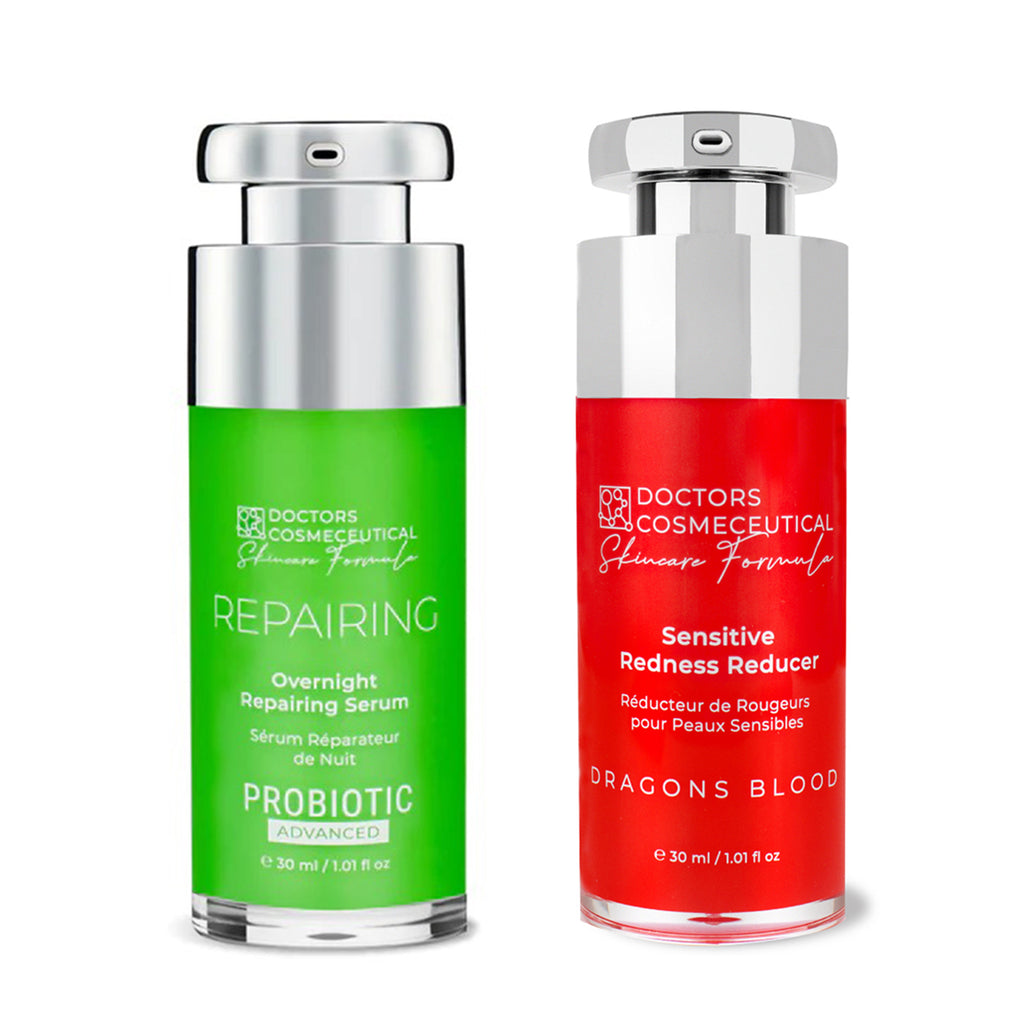 Set of 2- Doctors Formula: Probiotics ADVANCED Repairing - Overnight Repairing Serum & Dragons Blood Redness Reduce- 30ml_440000142