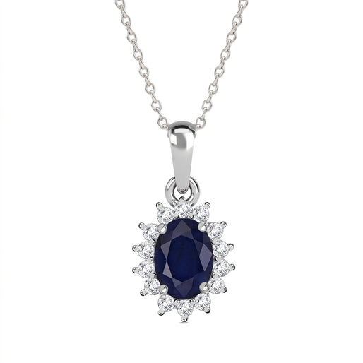 Royal Bali Collection - D'Joy Rainbow Moonstone & Natural Zircon Halo Pendant with Chain (Size - 20) in 18K Vermeil Yellow Gold Plated Sterling Silver 1.00 Ct