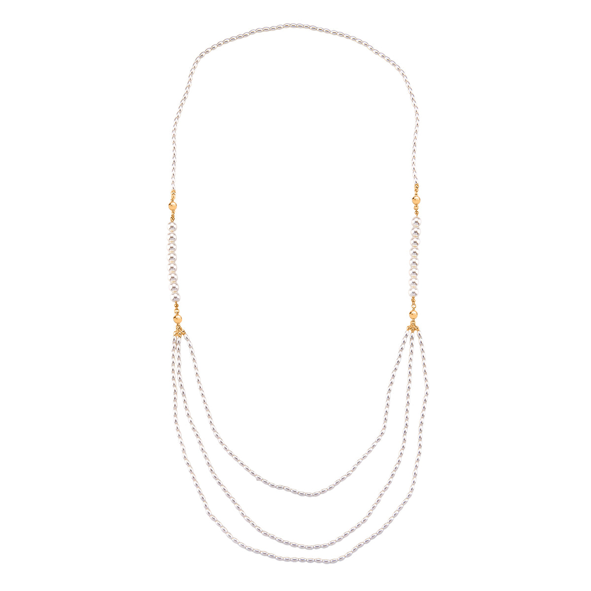 3 Piece Set - White Shell Pearl Detachable Bracelet and Necklace (Size - 17) with Magnetic Clasp V32570948 0