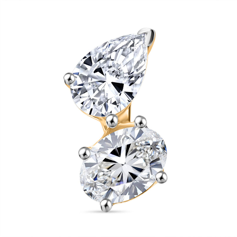 Luxuriant Lab Grown Diamond (VS/EF) Pendant with Chain (Size 18 + 2 Ext) in 18K Vermeil Yellow Gold Plated Sterling Silver 1.00 Ct._4404909