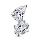 Lab Grown Diamond (VS/EF) Pendant with Chain (Size 18 + 2) in Rhodium Overlay Sterling Silver 0.98 Ct._4404912