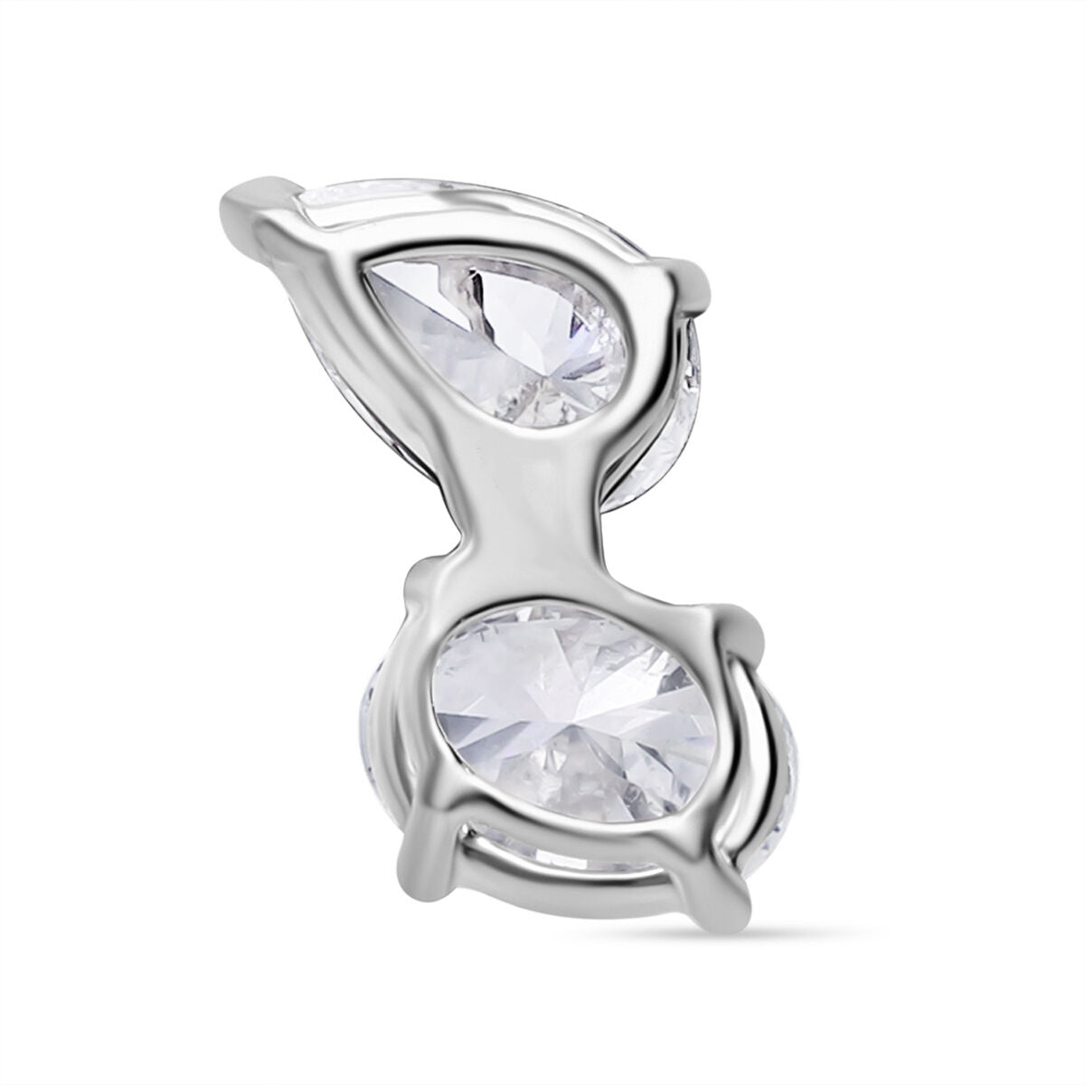 THE TOI ET MOI LUXURIANT 1 Ct. Lab Grown Diamond Pendant with Chain (Size 20) in Rhodium Overlay Sterling Silver 4404912 4