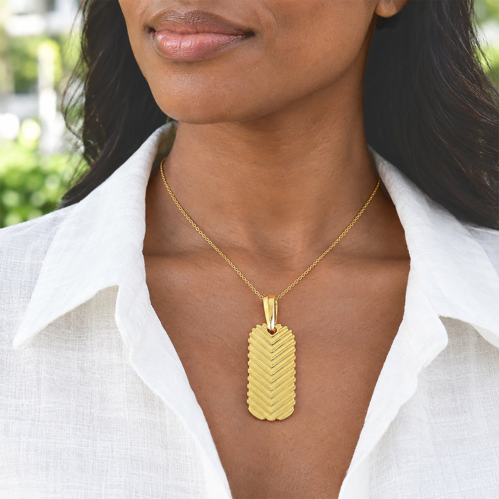 EverTrue Bronzella Collection - Pendant with Chain (Size 24) in 18K Gold Plating_4409949_2