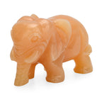 The Carved Treasure Collection - Honey Serpentine Carved Elephant Ornament 3205.00 Ct._4414996_2