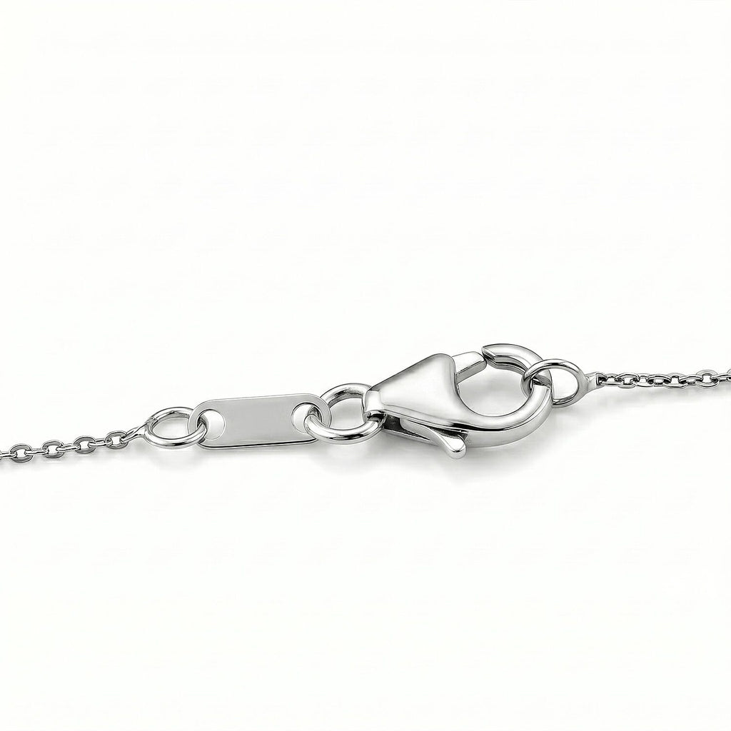 Luxuriant - Lab Grown Diamond (VS/E-F) Cross Pendant with Chain (Size 20) in Rhodium Overlay Sterling Silver_4418489_5